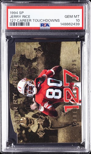 1994 UD SP 127 CAREER TOUCHDOWNS JERRY RICE PSA 10
