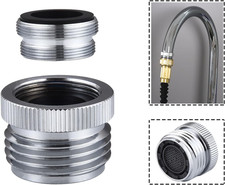 Faucet Adapter with Aerator, Sink Faucet to Garden Hose Adapter, Chrome