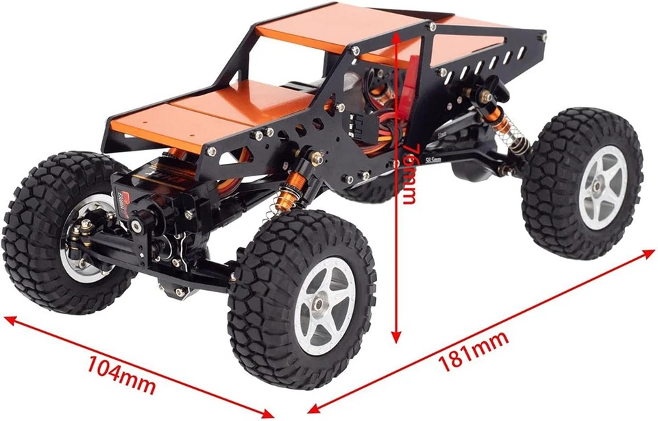 Complete Alloy Conversion Kit w/Roll Cage, Servo, Motor for Axial 1/24 SCX24 C10 - Image 2 of 4