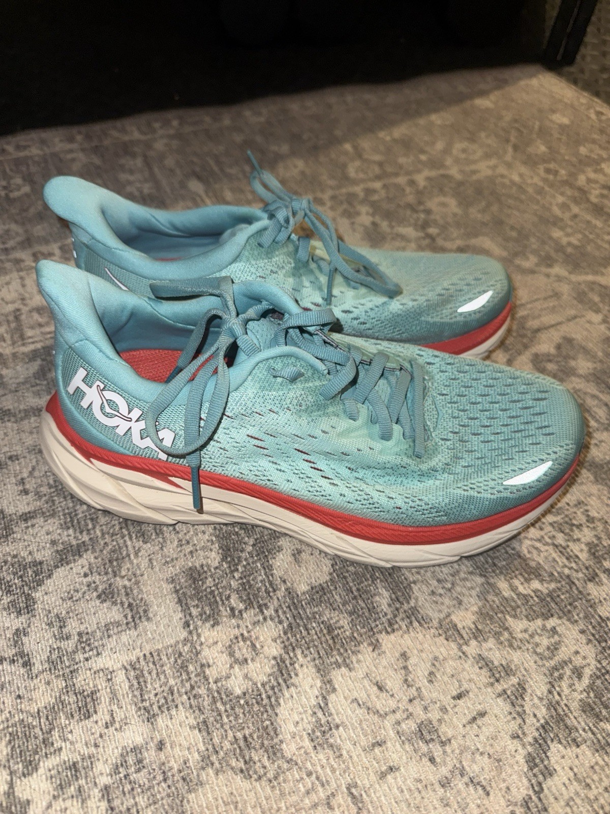 Hoka One One Womens Clifton 8 1119394 AEBL Blue Running Shoes Sneakers Size 7