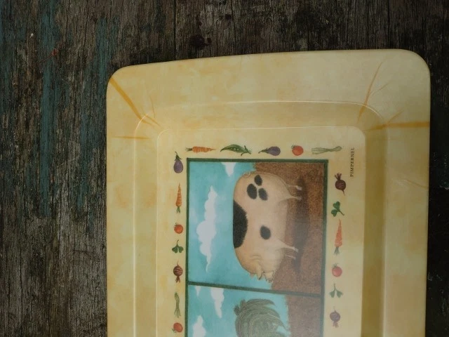 Pimpernel Tray Melamine Serving or Sandwich Tray Farmyard Animals New 39 x 21cm - Image 3 of 3