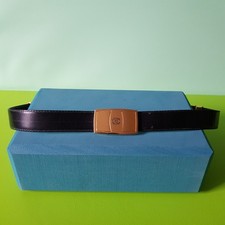 Vintage Gucci - Early 1980's Unisex Black/Brown Reversible Belt ***FOR REPAIR