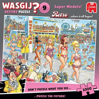 Wasgij Retro Destiny 9 - Super Models! 1000 stukjes, volwassenen legpuzzels, kle