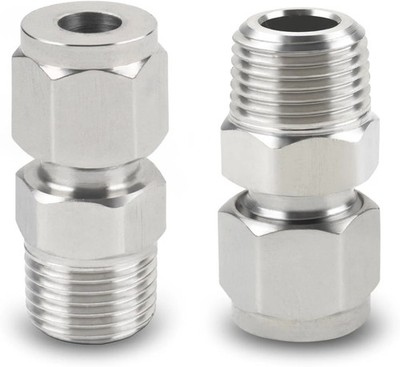 Metalwork 304 Stainless Steel Metric Compression Tube Fitting Male Connector Ada