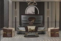 Modern BüRomöBel Schreibtisch Stuhl Kommode Robust 2X Sessel Couchtisch
