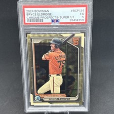 Marketplace image: Bryce Eldridge 2024 Bowman Chrome Prospects BCP-134 Superfractor 1/1 PSA 5