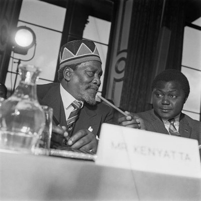 Jomo Kenyatta the Prime Minister of Kenya attends a conference on - Old Photo 1