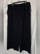 Good American Black Wide-Leg Track Pants
