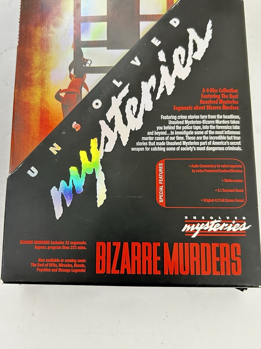 Unsolved Mysteries - Bizarre Murders (DVD, 2005, 4-Disc Set) *RARE