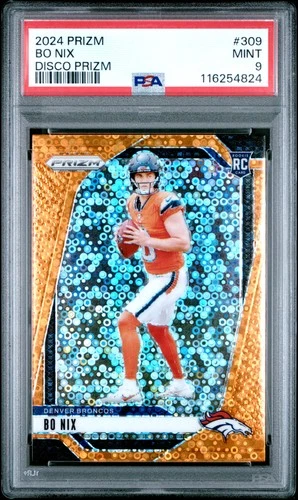 2024 PANINI PRIZM DISCO PRIZM #309 BO NIX ROOKIE RC PSA 9