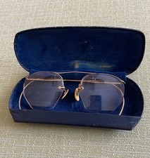 Vintage Bausch  Lomb B L 1/10 12K Gold Filled Rimless Eyeglasses Original Case