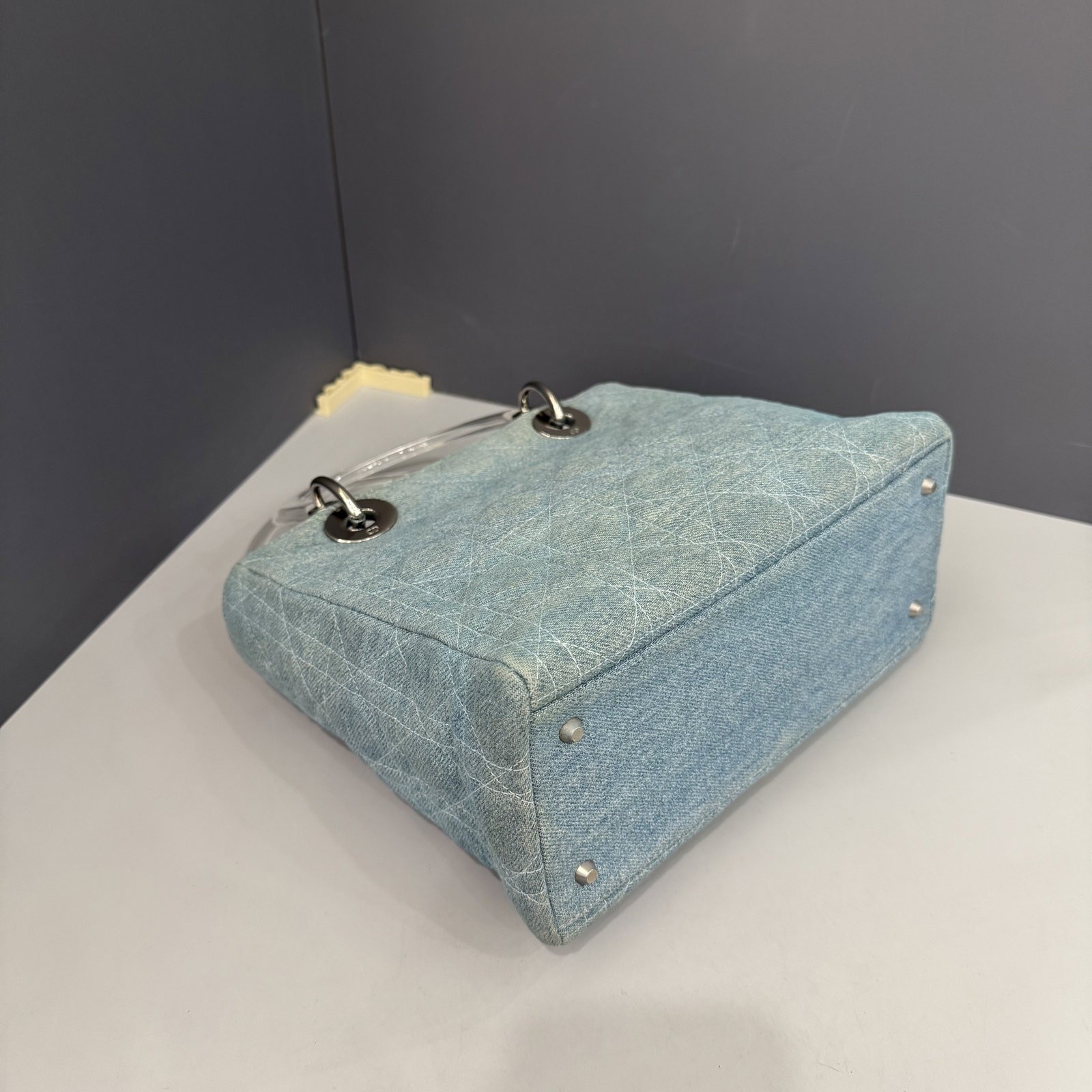 Dior Medium Lady Dior Light Blue Denim Pvc (fu041726b0) — image 9