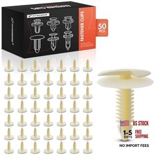 7.94mm Nylon Door Trim Panel Retainer Clips Push Pin Fastener Compatible 50
