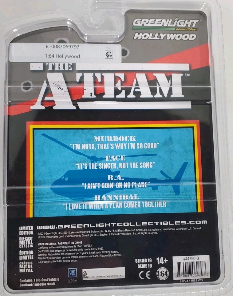 GREENLIGHT CHASE 1/64 B.A.'S 1983 吉姆西 VANDURA VAN THE A-TEAM 2025 — 第 4/4 张图片