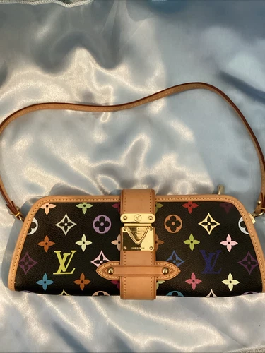 LOUIS VUITTON（LV） Autentica borsa a tracolla Louis Vuitton Shirley tela multicolore