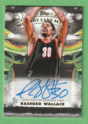 Rasheed Wallace - 2024/25 Topps Inception Memory Lane Marks Auto Blazers