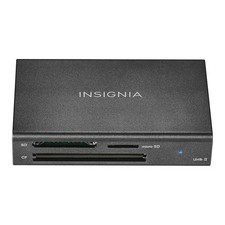 Insignia  - USB-C to SD, microSD and CompactFlash Memory Card Reader - Black