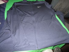 NWOT NIKE DRI FIT COLLARLESS BASEBALL STYLE TRACK JACKET FULL ZIP BLUE 2X XXL
