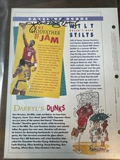 Julius Erving Autographed Sports Fact Sheet