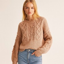 Vintage Pink Liz Claiborne Collection Size Medium Knitted By Hand Sweater