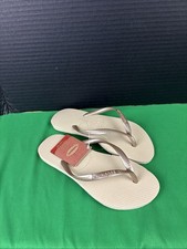 Havaianas Women's Cushioned Footbed Flip Flop Size 11/12 Sand Grey
