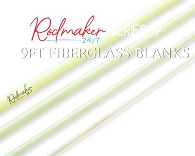 Rodmaker 247 Series 9 - 9'0'' - 4pc - 5/6wt Fiberglass Blank - Clear