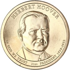 2014 P Presidential Dollar Herbert Hoover Gem BU Clad See Pics K390
