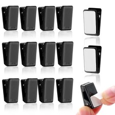 Grevosea 15 Piece Self Adhesive Tapestry Wall Clips for Hanging Small, Black