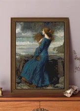 Handmade Waterhouse Tempest Fine Art Storm Counted Cross-Stitch Pattern Chart
