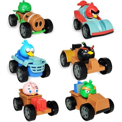 Newly Licensed Angry Birds Go Toy Collectible Kart Racer Car (Set of 6) Figures
