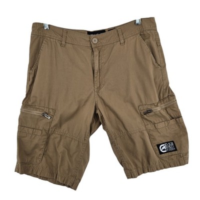 Ecko Unltd Shorts Mens 34 Khaki Cargo Multi Pocket Outdoor Utility Casual Cotton