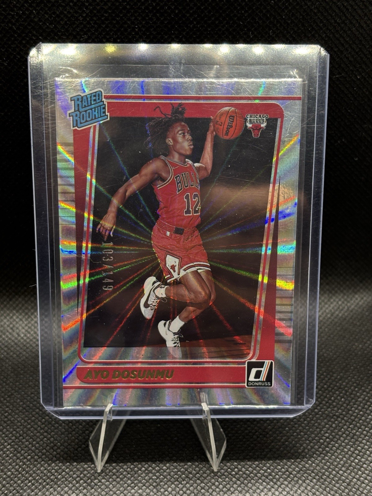 2021-22 Panini Donruss - Rated Rookie Ayo Dosunmu #221 Holo Laser /149 (RC)