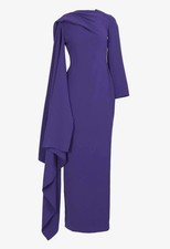 AUTH Solace London lydia draped maxi dress PURPLE UK 10