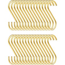 Set aus 30 Goldenen Edelstahl S-Haken für Küche und Bad – Rostfrei & Langlebig