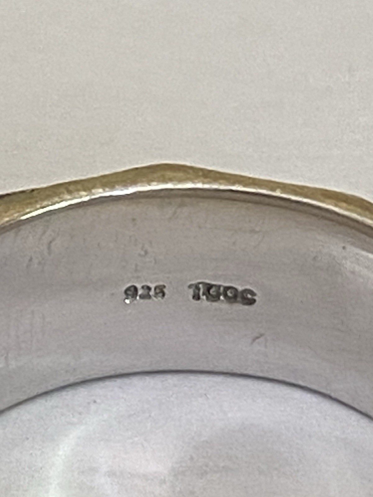 Sterling Silver Honeycomb Pattern Ring Size N1/2 - image 5