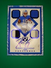 2017 VERTEX CAPSTONES KENNY GOLLADAY BLUE ROOKIE SIGNATURE PATCH JERSEY 21/49