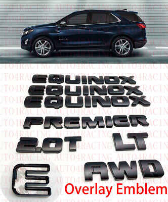 Equinox 2.0T LT AWD Letter Emblem OVERLAY 2018+ Chevrolet Equinox