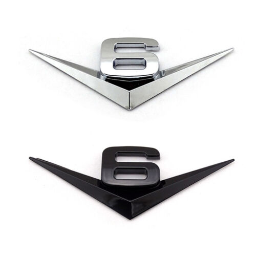 V6/V8 Emblem Schriftzug Auto Aufkleber Logo 3D dreidimensional Metall emblem t - Bild 5 von 13