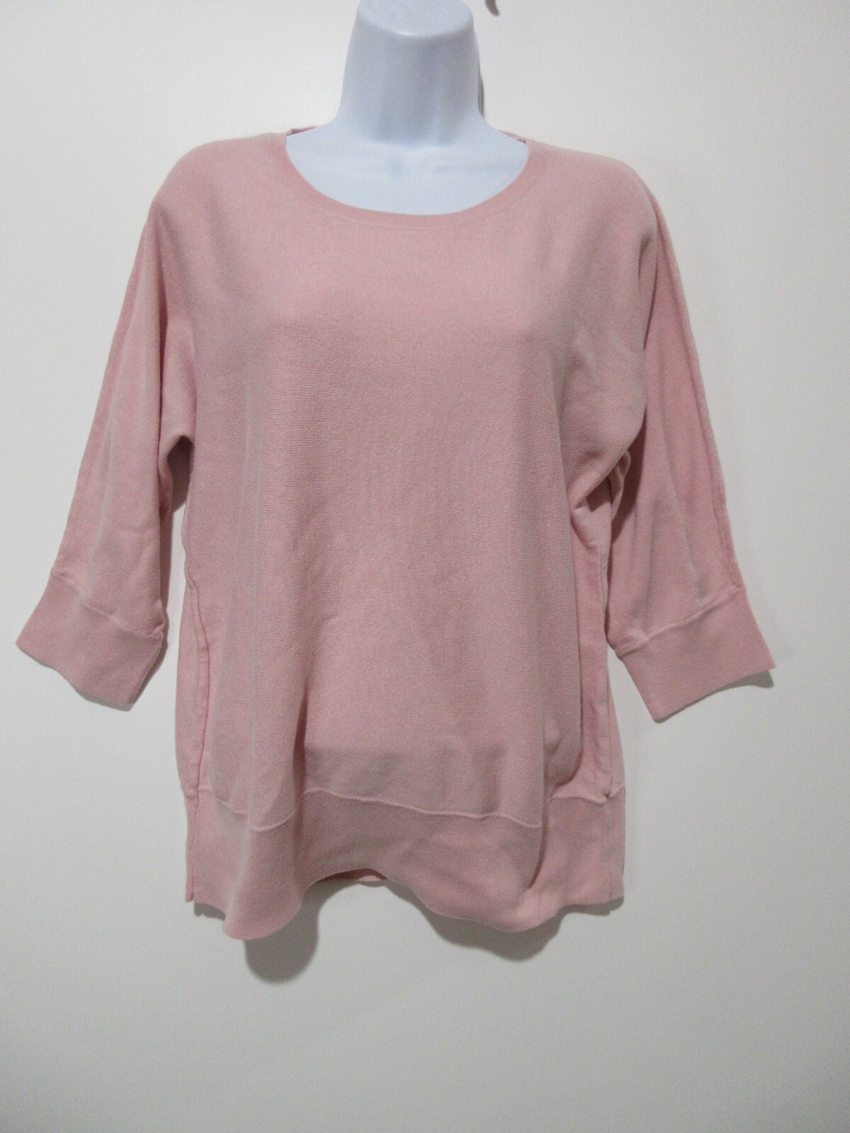 Sz 3 Chico's Light Pink Sweater Round Neck Box Cu… - image 10