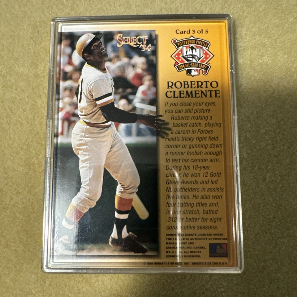 1994 Score Select #3 Roberto Clemente All-Star Fan Fest Low Pop HOF - Image 2 of 2