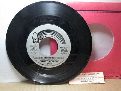 Old 45 RPM Record - Bell Bell 45,424 Tony Orlando & Dawn -Strawberry ...