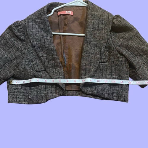 Womens Y2K Vintage Mini Half Jacket Size Medium LUX - Picture 4 of 6