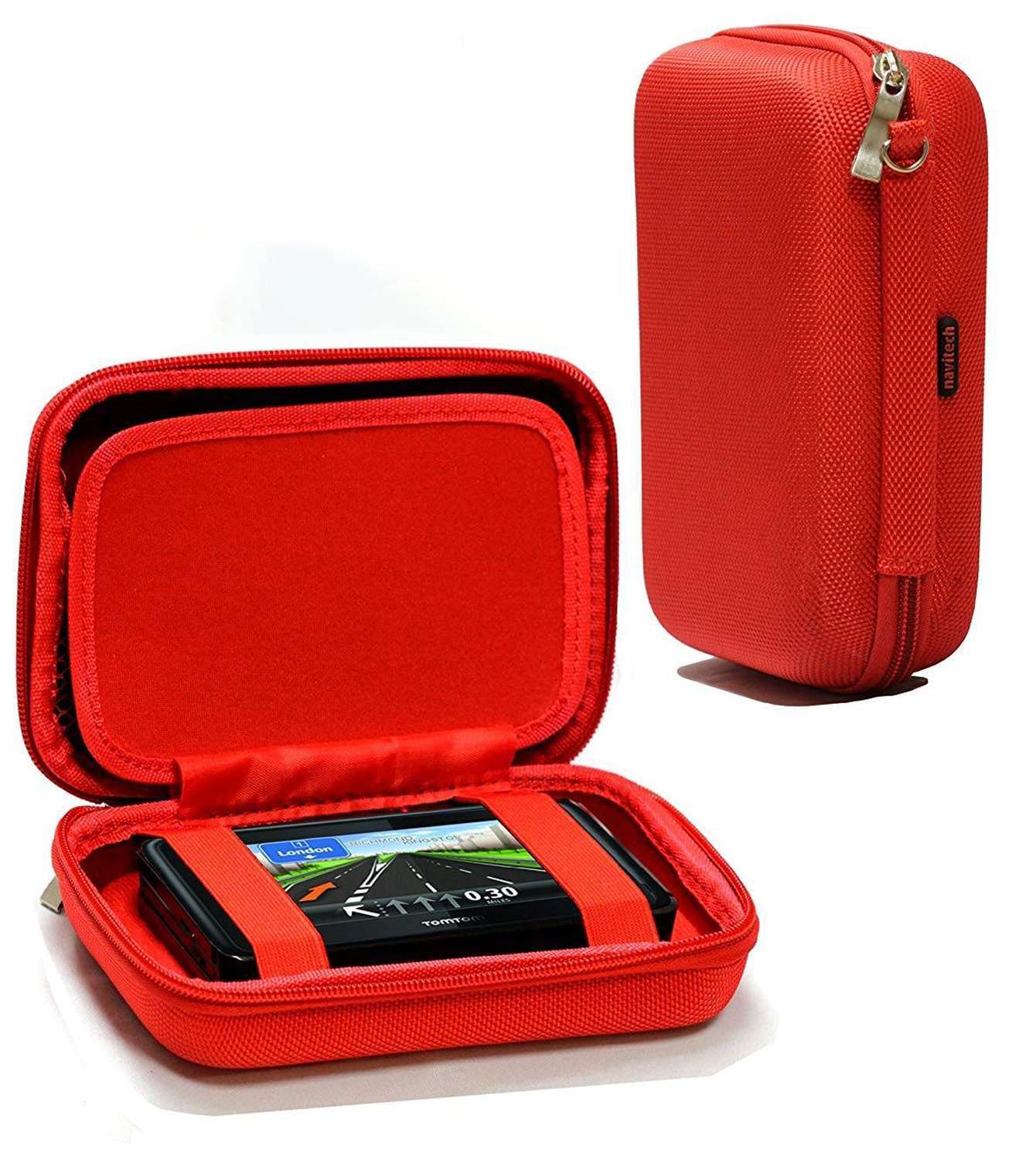 Navitech Red Hard GPS Carry Case For Garmin Drive 55 GPS Sat Nav 5"