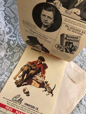 Advertising Calendar 1979 by Carlile Furniture Co Reproduction of 1933  Liberty | eBay