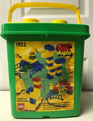 Vintage LEGO Duplo Zopo in a Bucket Animals Giraffe Alligator set