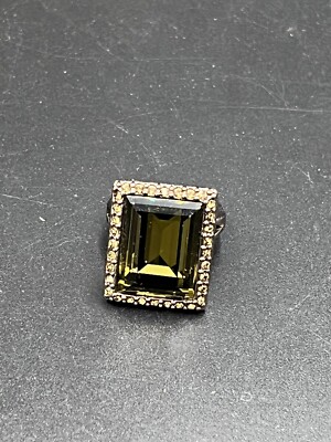 Givenchy Big Stone Vintage Cocktail Ring Size
