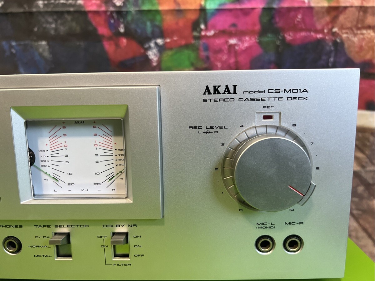 Vintage Akai Stereo Cassette Deck Model CS-M01A Tested Working | eBay