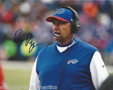 BUFFALO BILLS HEAD COACH REX RYAN SIGNED 8X10 PHOTO W/COA 