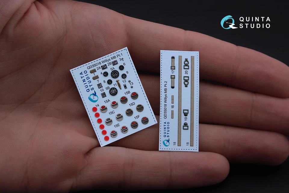 Interni stampati in 3D e colorati Quinta Studio 1/35 Willys MB (per tutti i kit) - Immagine 3 di 4