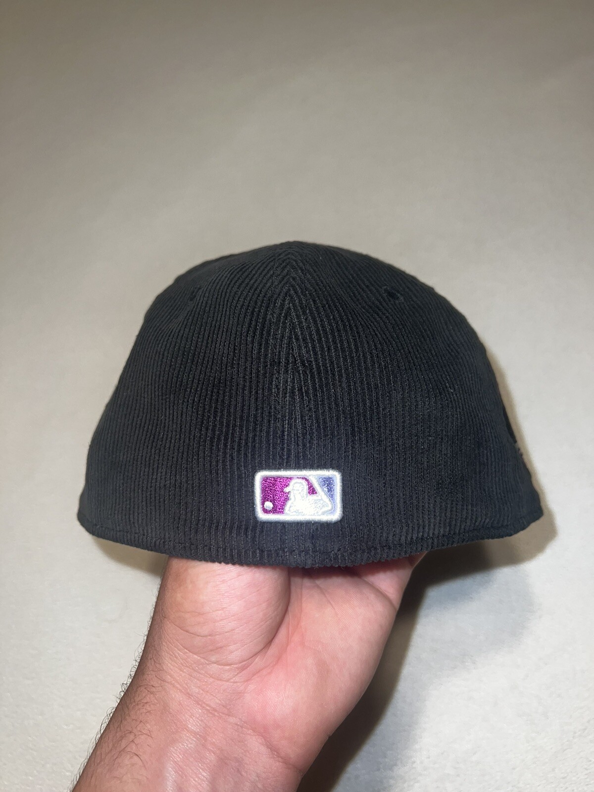 Houston Astros Fitted Hat Size 7 Apollo 11 Side Patch Tan Visor Lavender Bottom image 6